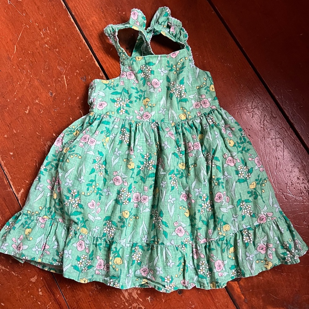 Floral printed cotton dress